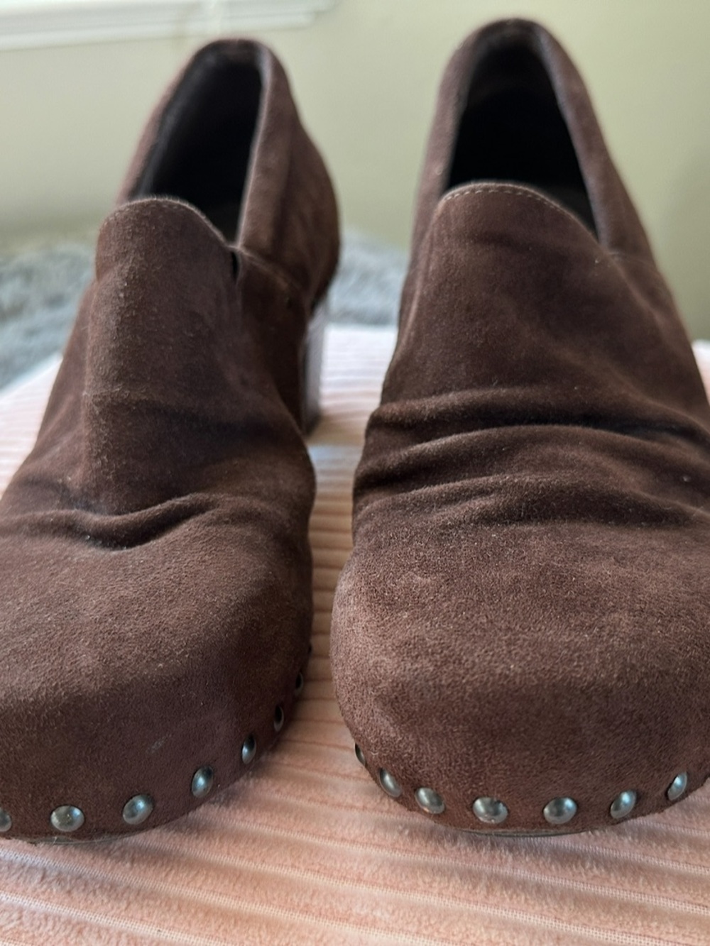 Dansko Brown Suede Studded Clogs size 41 y2k